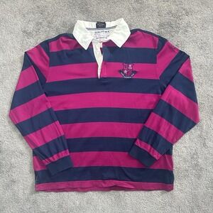 Vintage Paul & Shark Rugby Polo Shirt Men Size 2XL Yachting Striped Embroidered